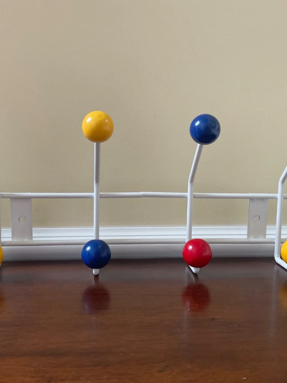 Vintage Mid-Century Modern Style Colorful Ball Wall-Mounted Coat Rack